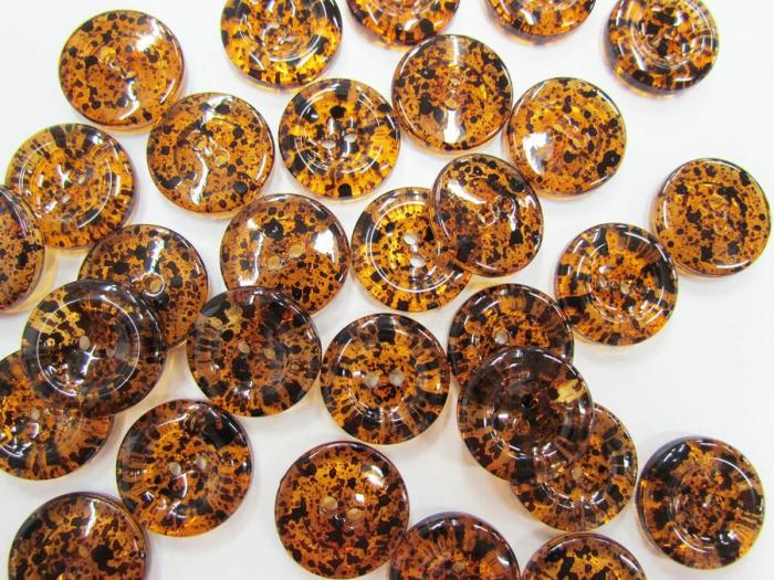 Tortoiseshell Look Fashion Buttons- 25Mm  |   Buttons 20Mm-40Mm Brown Buttons Brown Buttons