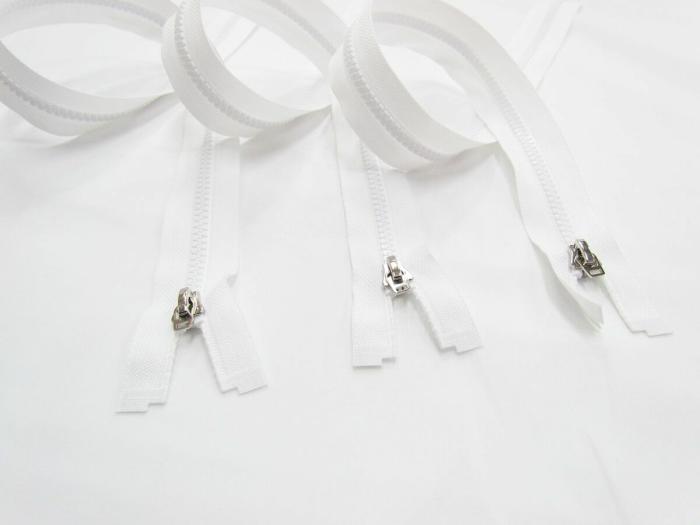 Zipper Bundle- Short Head Open End- 60Cm White- Pack Of 3  |   Zipper Bundles Open End Zips Open End Zips