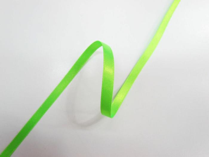 Double Sided Satin Ribbon- 7Mm- 6847 Fluoro Green  |   Satin Ribbons Ribbons Satin Ribbons